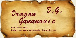 Dragan Gamanović vizit kartica